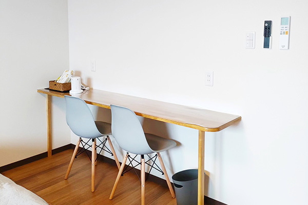 ツインルーム内のカウンター