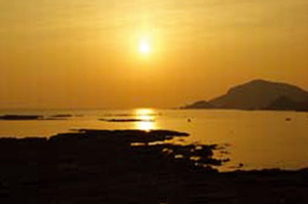 魚貫・黒石の夕陽